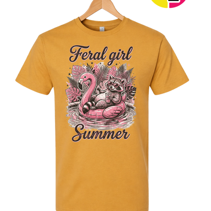 Raccoon Feral Girl Summer Tee