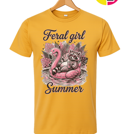 Raccoon Feral Girl Summer Tee