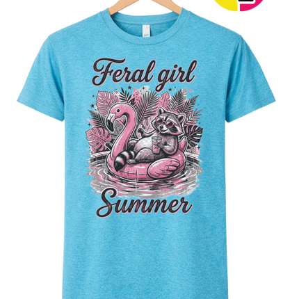 Raccoon Feral Girl Summer Tee