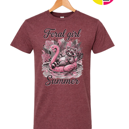 Raccoon Feral Girl Summer Tee