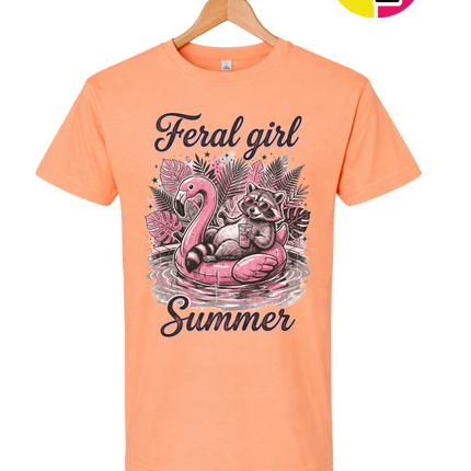 Raccoon Feral Girl Summer Tee