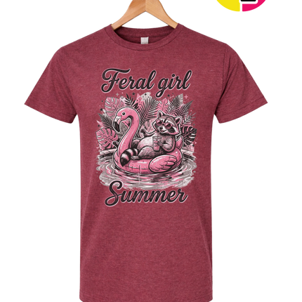 Raccoon Feral Girl Summer Tee