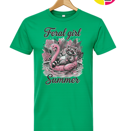Raccoon Feral Girl Summer Tee