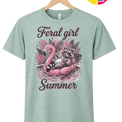Raccoon Feral Girl Summer Tee