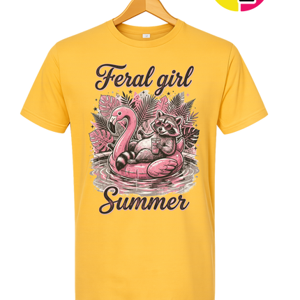 Raccoon Feral Girl Summer Tee