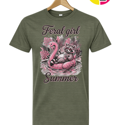 Raccoon Feral Girl Summer Tee