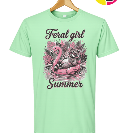 Raccoon Feral Girl Summer Tee