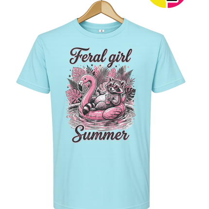 Raccoon Feral Girl Summer Tee