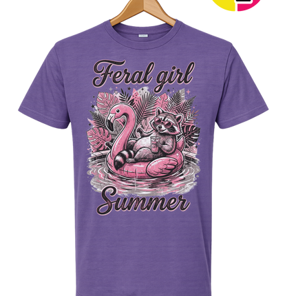 Raccoon Feral Girl Summer Tee
