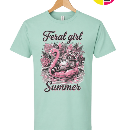 Raccoon Feral Girl Summer Tee