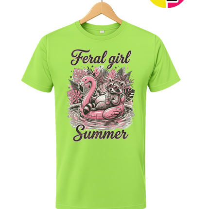 Raccoon Feral Girl Summer Tee
