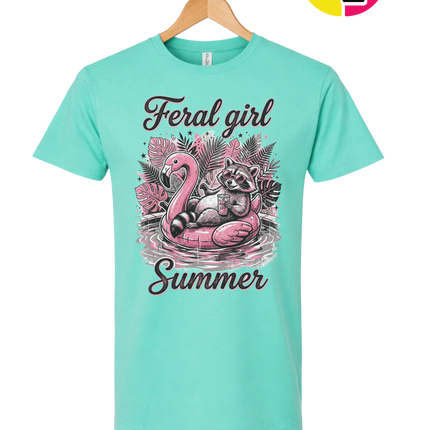 Raccoon Feral Girl Summer Tee
