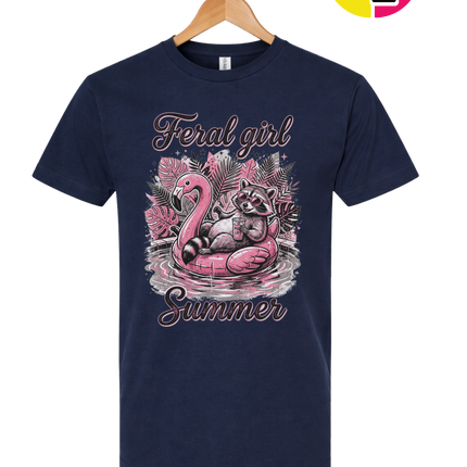 Raccoon Feral Girl Summer Tee