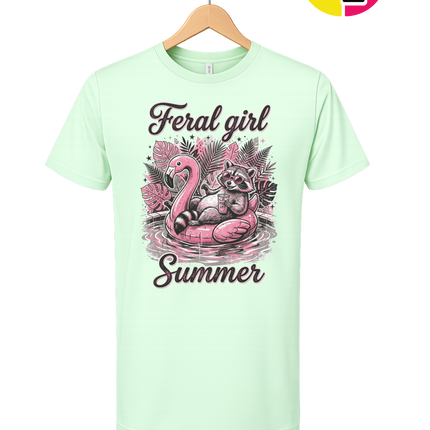Raccoon Feral Girl Summer Tee
