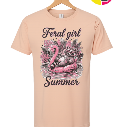 Raccoon Feral Girl Summer Tee