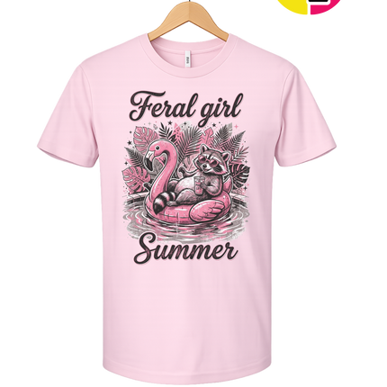 Raccoon Feral Girl Summer Tee