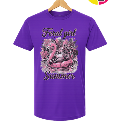 Raccoon Feral Girl Summer Tee