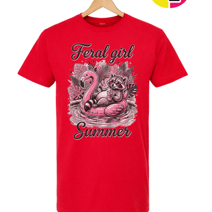 Raccoon Feral Girl Summer Tee