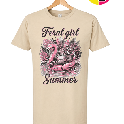 Raccoon Feral Girl Summer Tee
