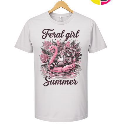 Raccoon Feral Girl Summer Tee