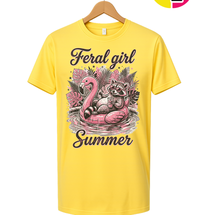 Raccoon Feral Girl Summer Tee