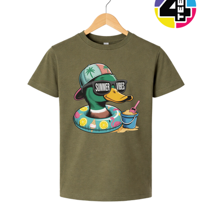 Mallard Duck Summer Vibes Youth Tee