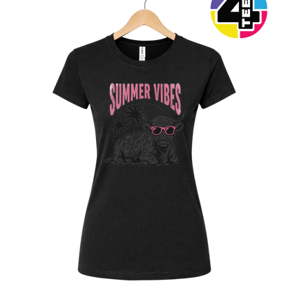 Highland Cow Summer Vibes Women's Tee