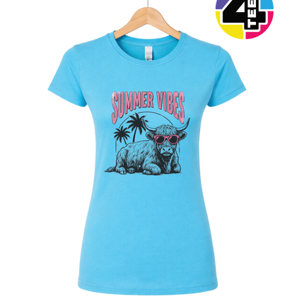 Highland Cow Summer Vibes Women's Tee