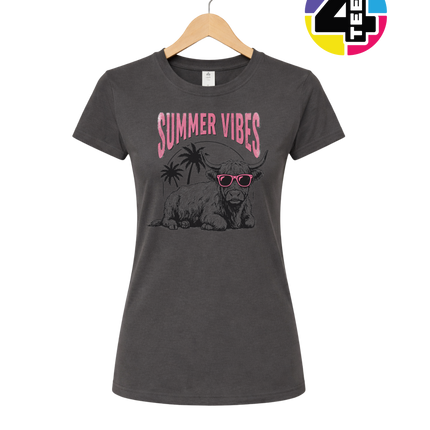 Highland Cow Summer Vibes Women's Tee
