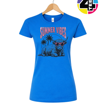 Highland Cow Summer Vibes Women's Tee