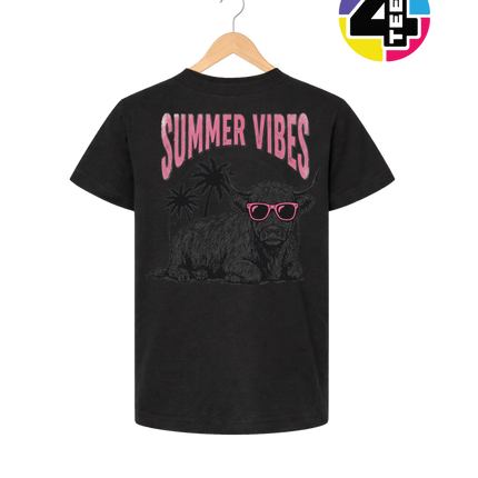 Highland Cow Summer Vibes Youth Tee