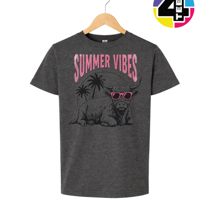 Highland Cow Summer Vibes Youth Tee