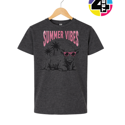 Highland Cow Summer Vibes Youth Tee