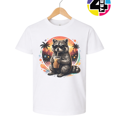 Raccoon Cool Summer Youth Tee