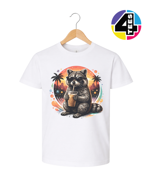 Raccoon Cool Summer Youth Tee