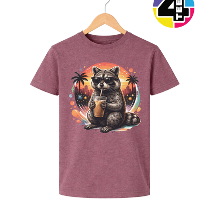 Raccoon Cool Summer Youth Tee