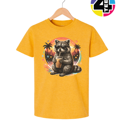 Raccoon Cool Summer Youth Tee