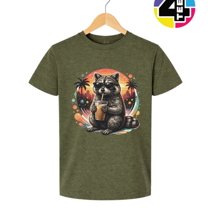 Raccoon Cool Summer Youth Tee