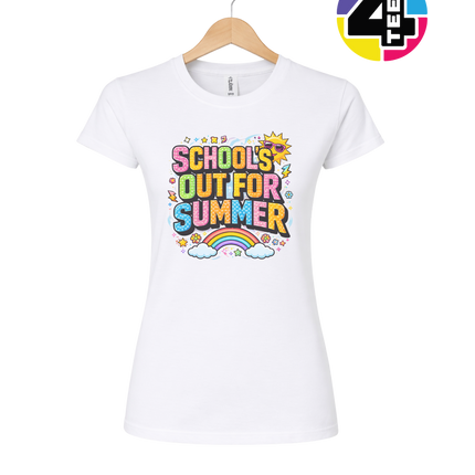 School's Out For Summer Rainbow Women's Tee
