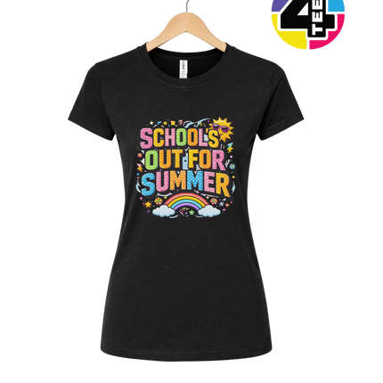 School's Out For Summer Rainbow Women's Tee