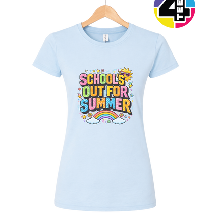 School's Out For Summer Rainbow Women's Tee