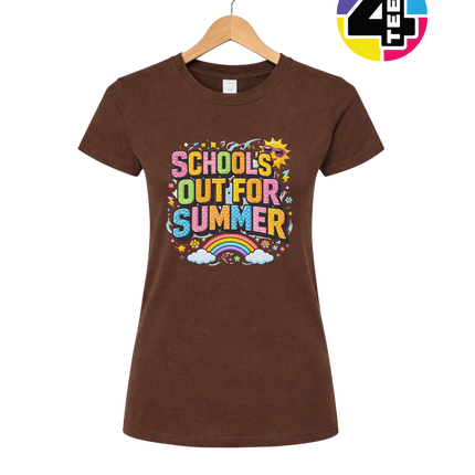 School's Out For Summer Rainbow Women's Tee