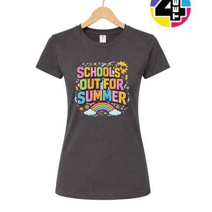 School's Out For Summer Rainbow Women's Tee