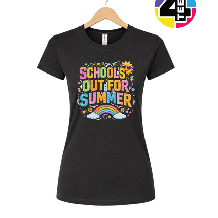 School's Out For Summer Rainbow Women's Tee