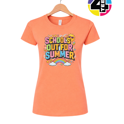 School's Out For Summer Rainbow Women's Tee