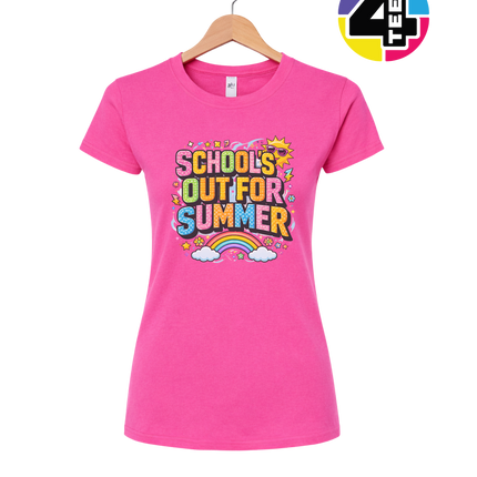 School's Out For Summer Rainbow Women's Tee