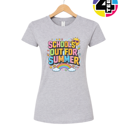 School's Out For Summer Rainbow Women's Tee