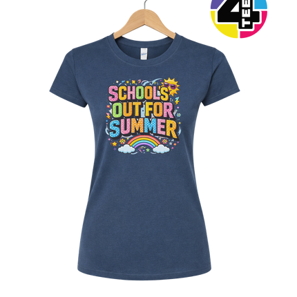 School's Out For Summer Rainbow Women's Tee