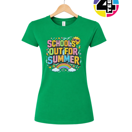 School's Out For Summer Rainbow Women's Tee