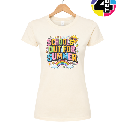 School's Out For Summer Rainbow Women's Tee